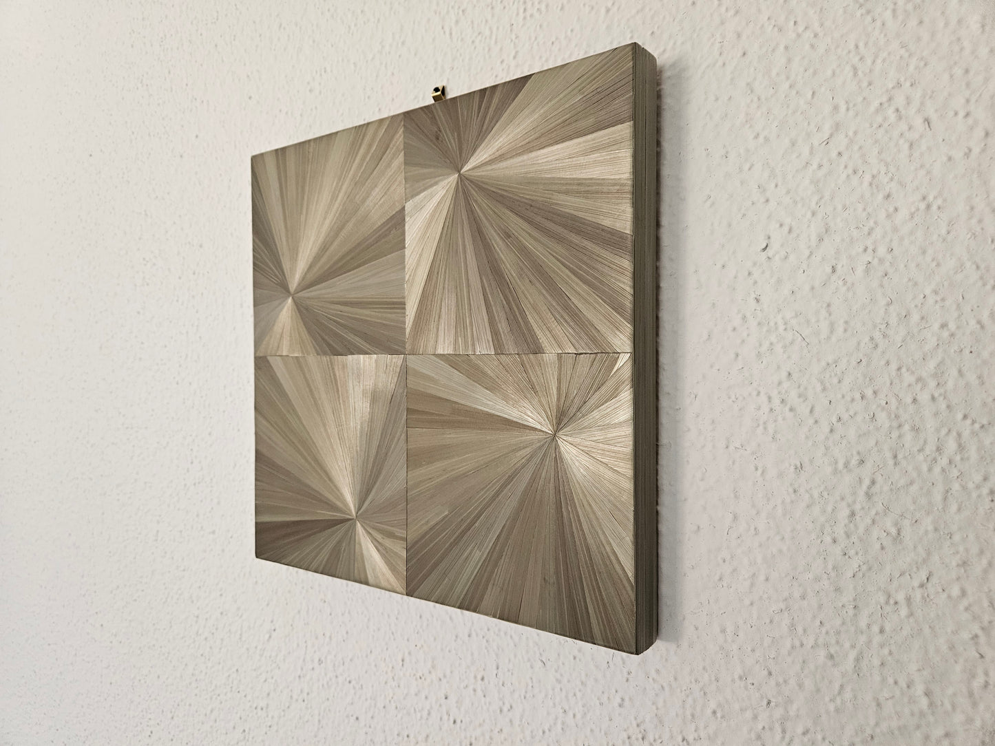 Mélody Paris, Beige, marqueterie de paille, 25x25cm