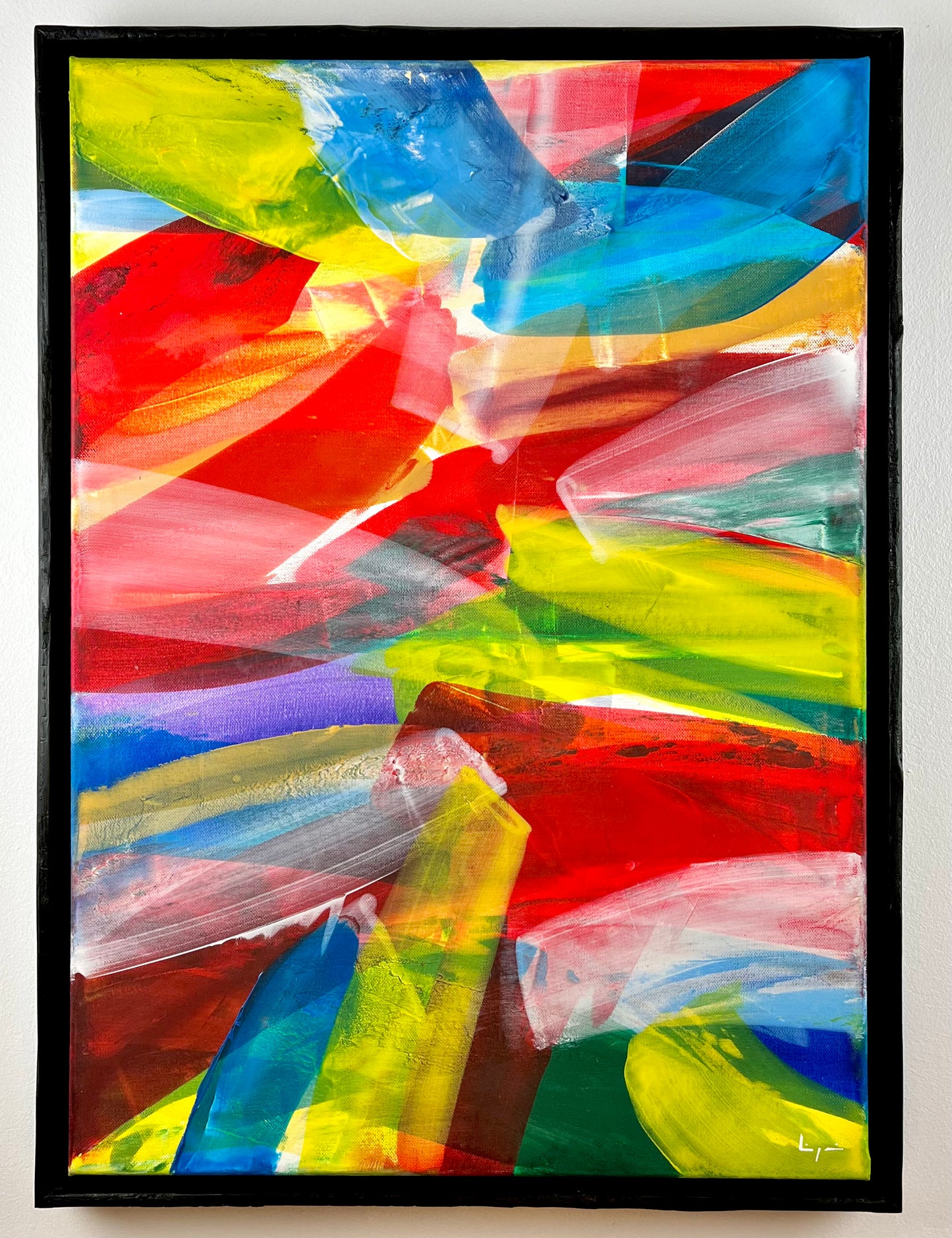 Thomas Liégeois, "La vitre" : 70x50cm, encadré.