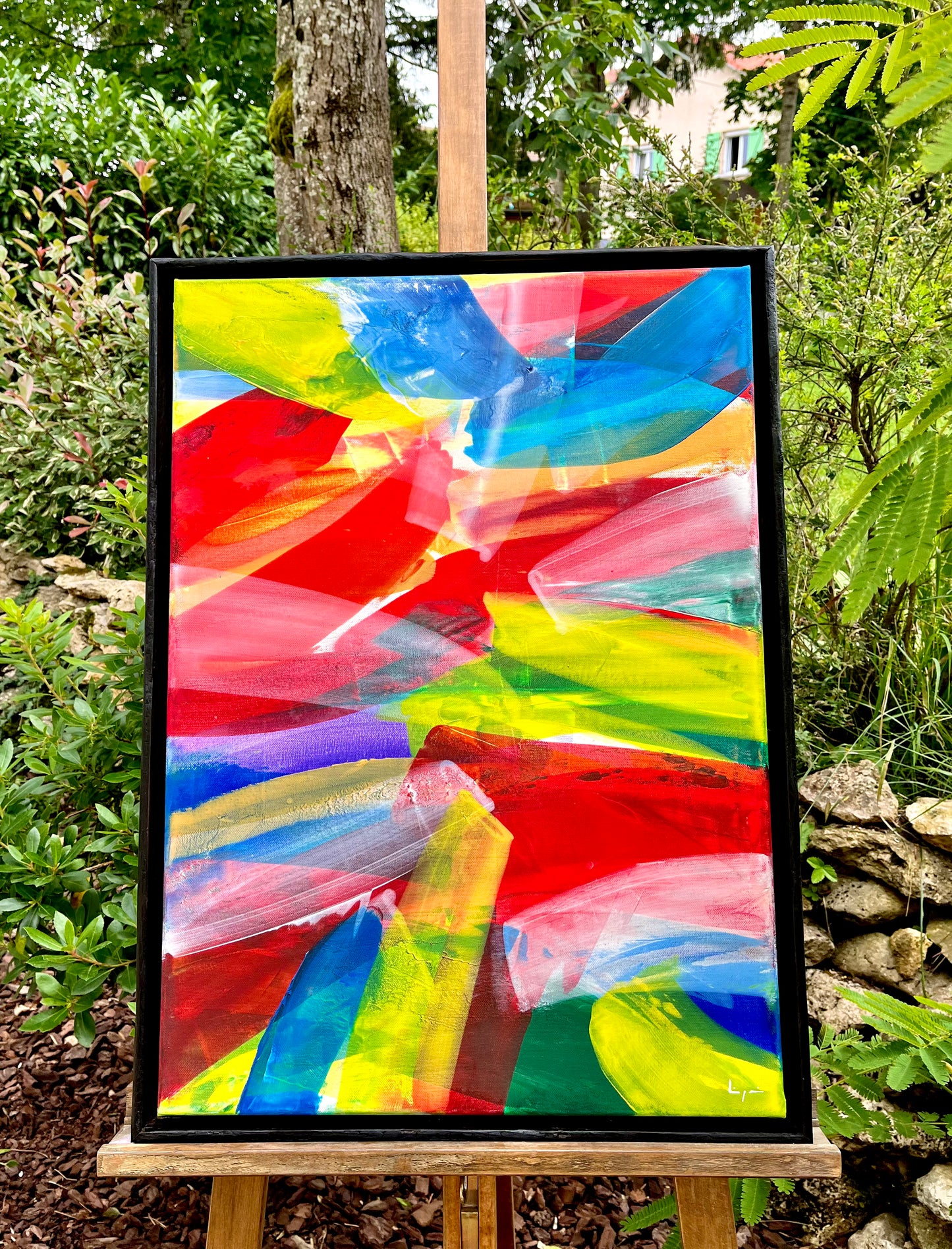 Thomas Liégeois, "La vitre" : 70x50cm, encadré.