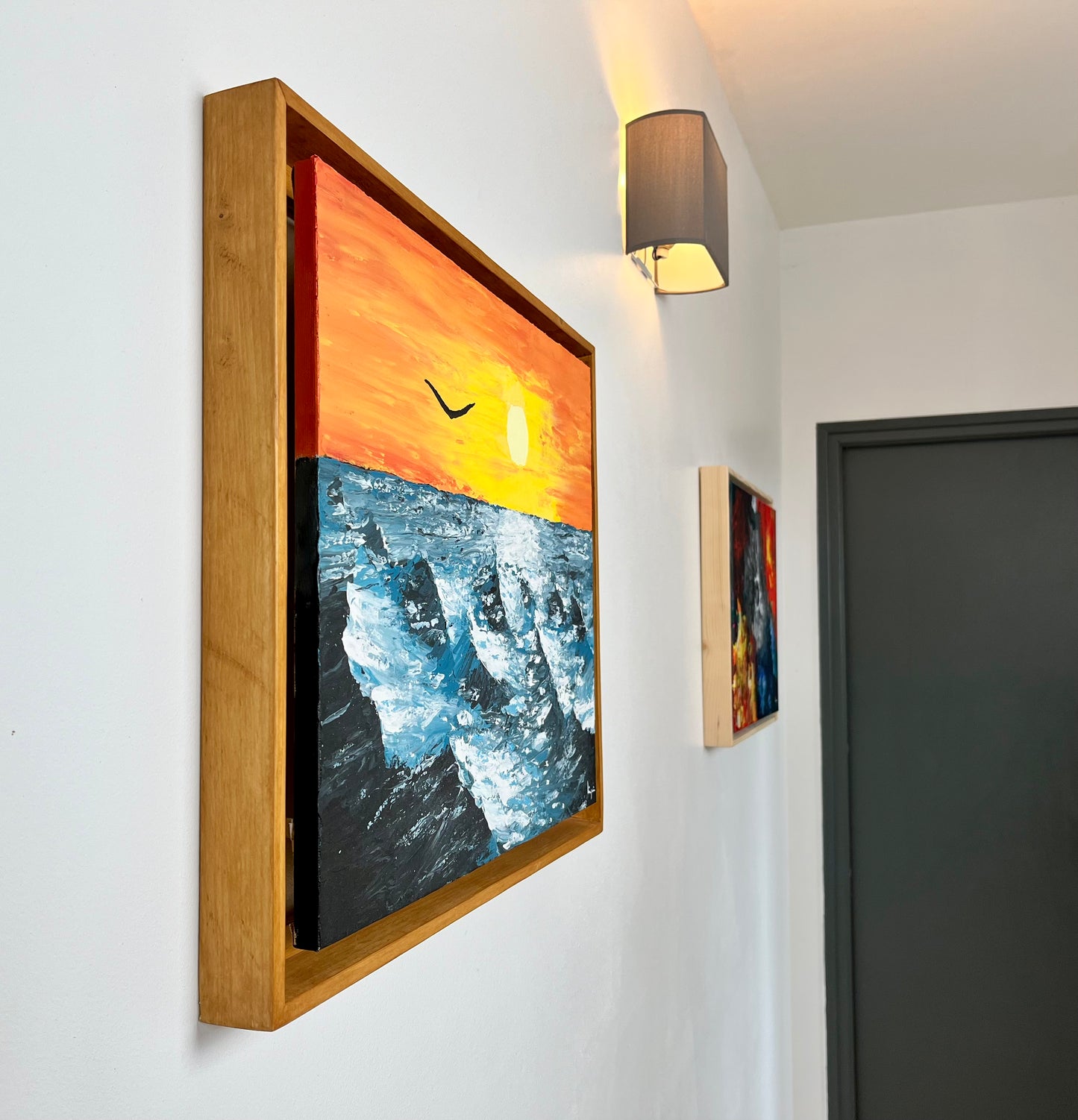 Thomas Liégeois, oeuvre abstraite : 50x40cm, encadrée
