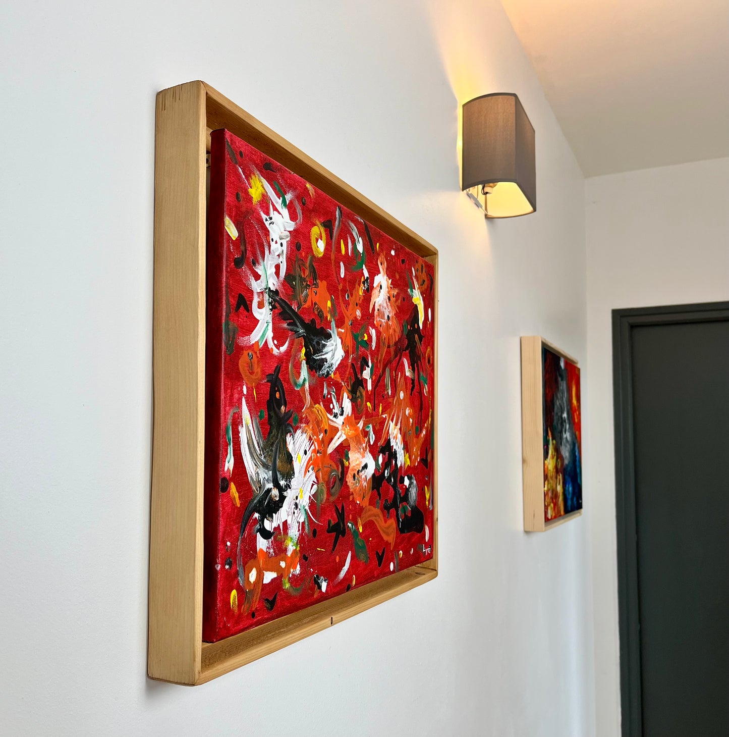 Thomas Liégeois, oeuvre abstraite : 50x40cm, encadrée
