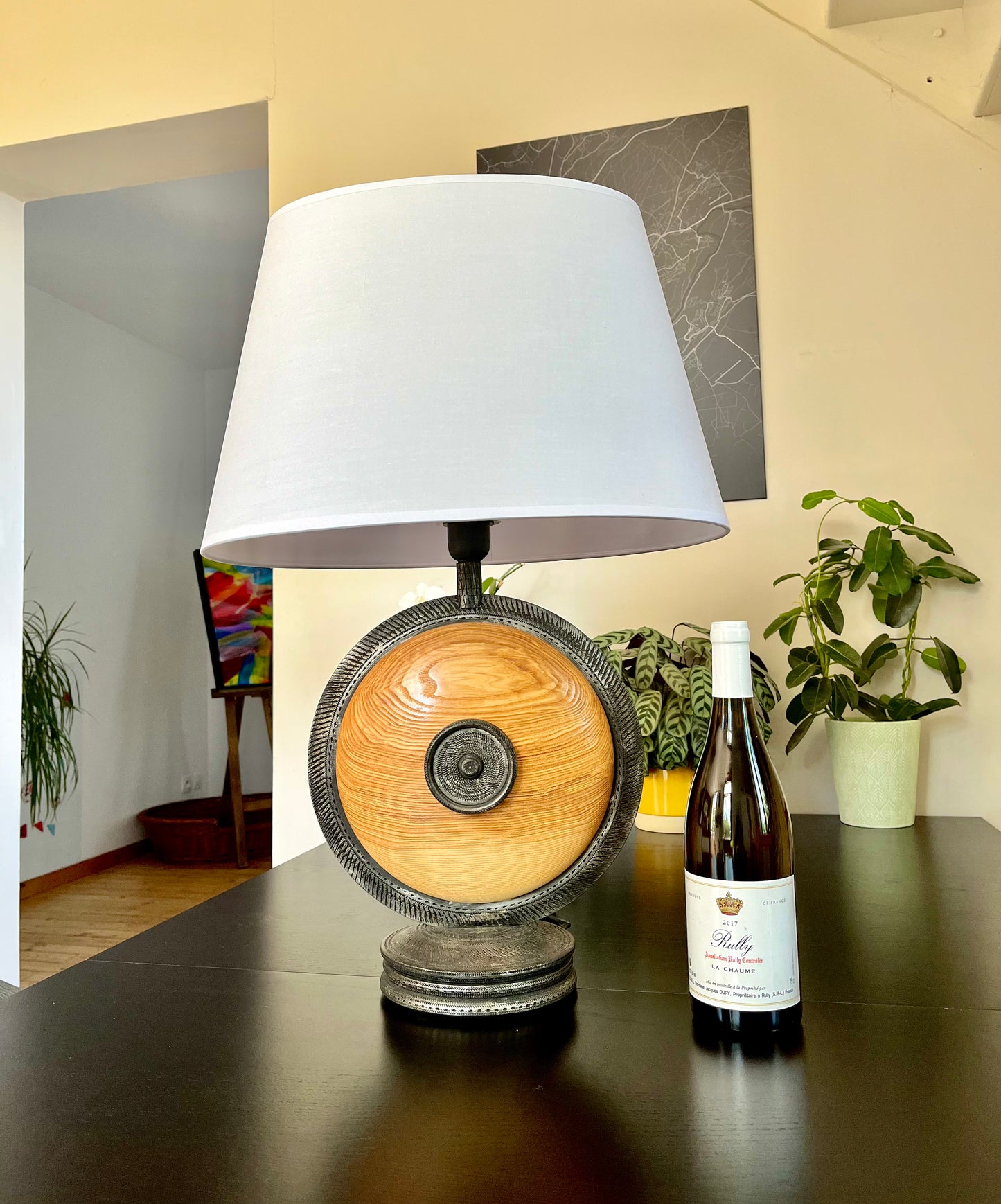 René Lietta, lampe de salon, ébénisterie d’art