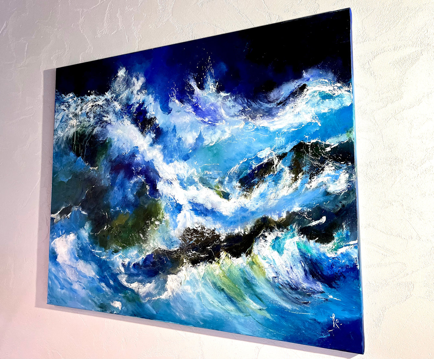 Monique Lietta, "La tempête" : 100x80cm, huile