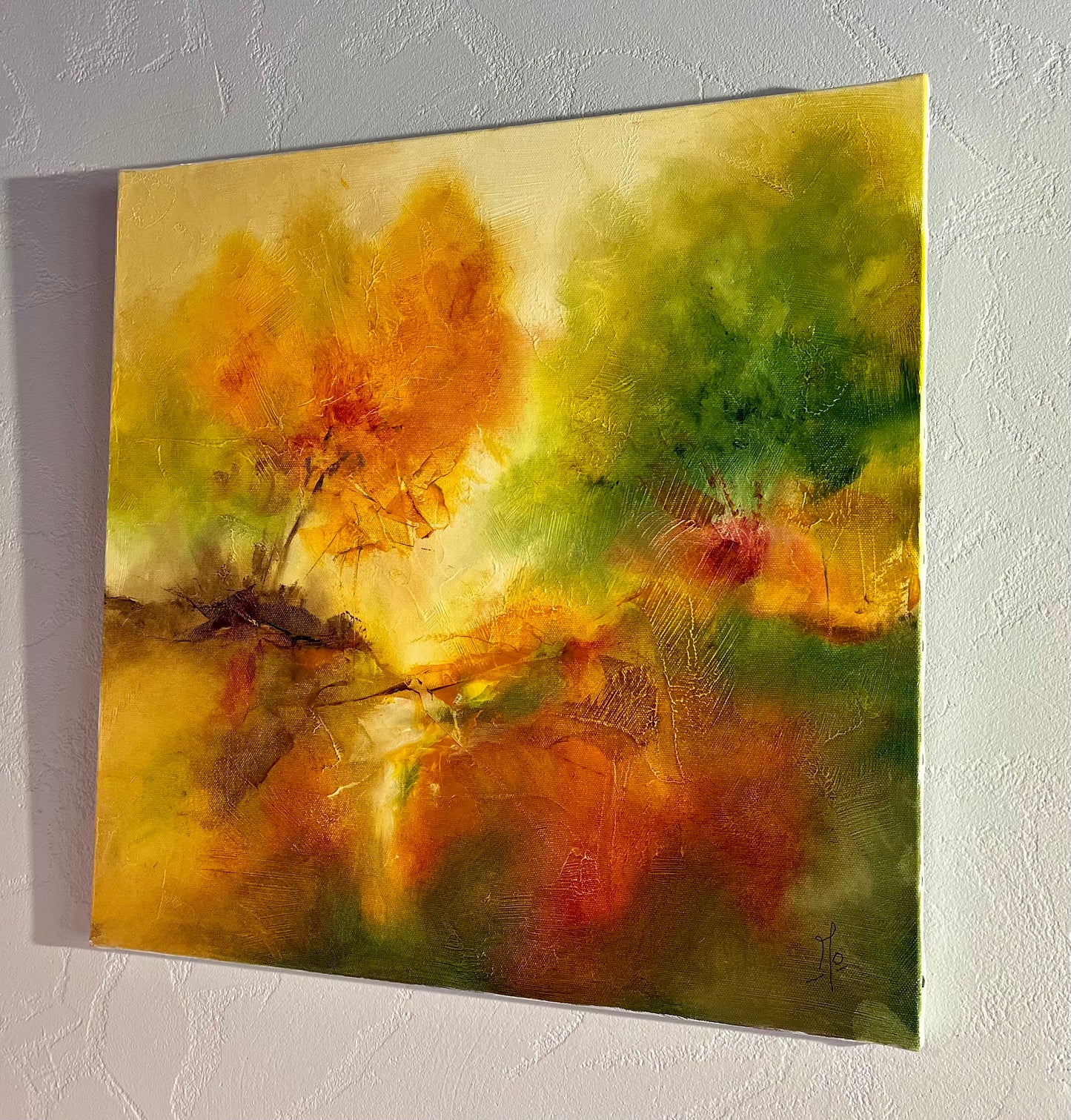 Monique Lietta, "Lumière d'automne" : 50x50cm, huile